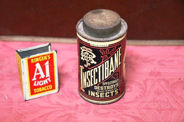 Vintage Insectibane Destroys Insects Tin 