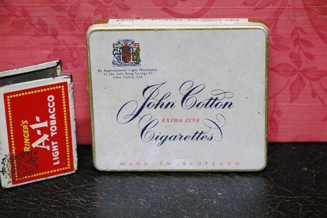 Vintage John Cotton Extra Fine Cigarettes Tin