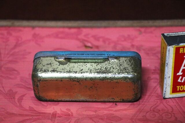 Vintage KLG Blue Spark Plug Tin