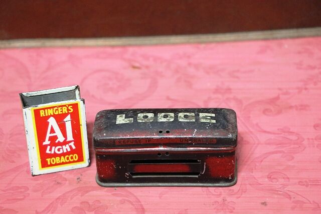 Vintage LODGE Spark Plug Tin