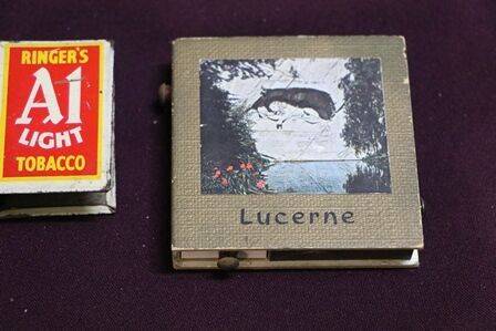 Vintage Lucerne 3 Compartment Match Case