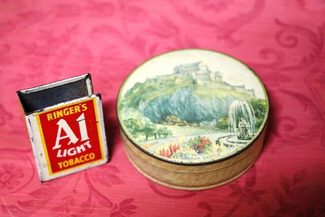 Vintage McVitie and Price Biscuits Edinburgh Pictorial Pot and Lid 