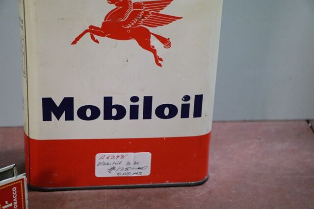 Vintage Mobiloil Pegasus 2 litre Oil Tin