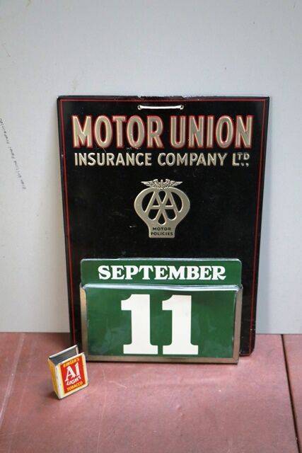 Vintage Motor Union Insurance Company Calendar # XXXX Antique Complex