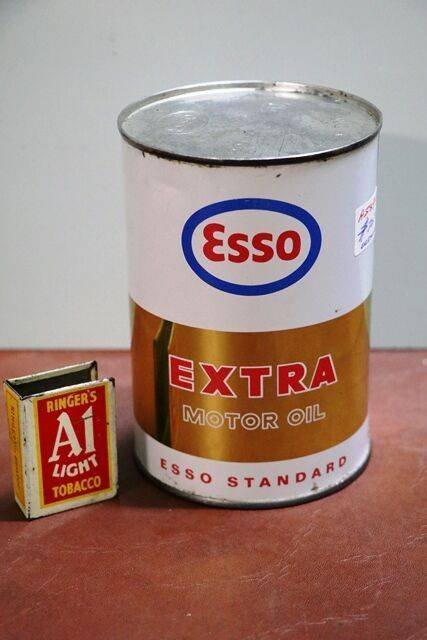 Vintage New Old Stock Esso Extra 1 litre Motor Oil Tin