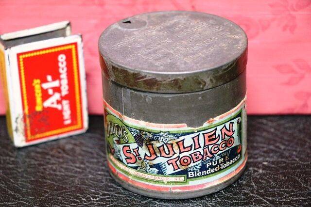 Vintage Ogdens St Julien Tobacco Can