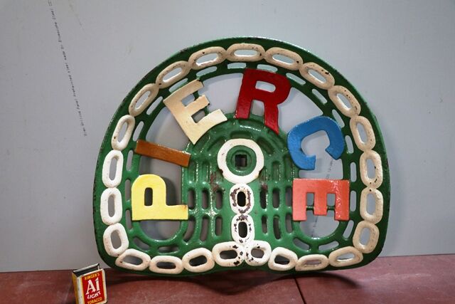 Vintage PIERCE Cast Iron TractorImplement Seat