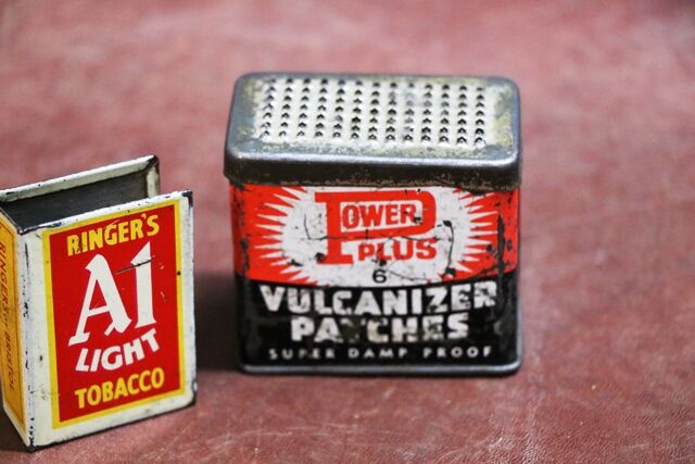 Vintage Power Plus Vulcanizing Patches Tin