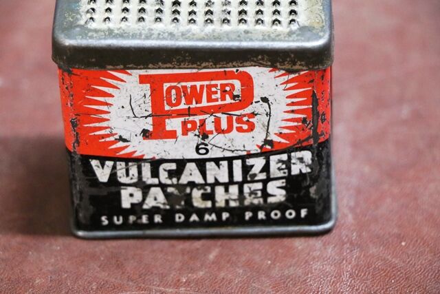 Vintage Power Plus Vulcanizing Patches Tin