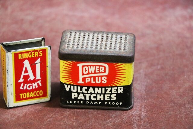 Vintage Power Plus Vulcanizing Patches Tin Including Contents