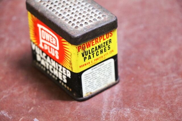 Vintage Power Plus Vulcanizing Patches Tin Including Contents