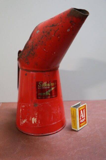 Vintage Quart Pourer with Silkolene Sticker Attached