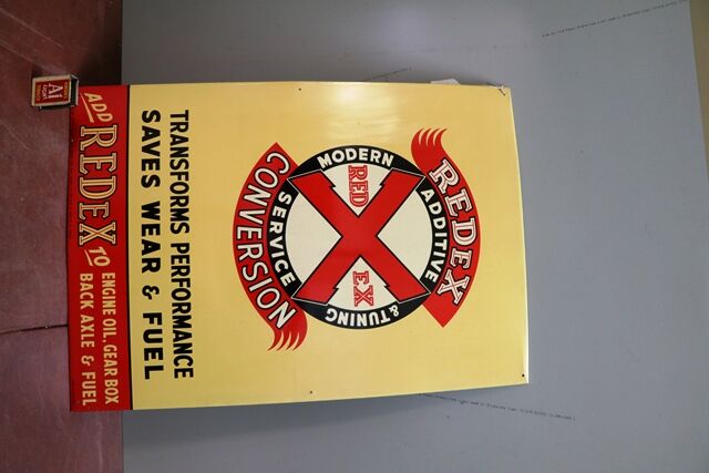 Vintage REDeX Additive  Conversion NewOld Stock Tin Sign 