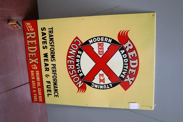 Vintage REDeX Additive  Conversion NewOld Stock Tin Sign 