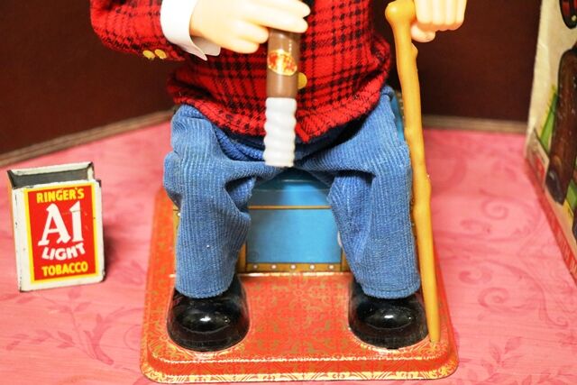 Vintage Rosko McGregor Tin Toy Cigar Smoking Scotsman 