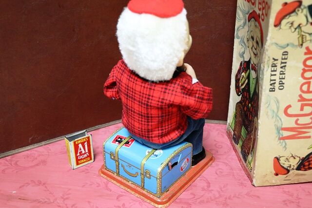 Vintage Rosko McGregor Tin Toy Cigar Smoking Scotsman 