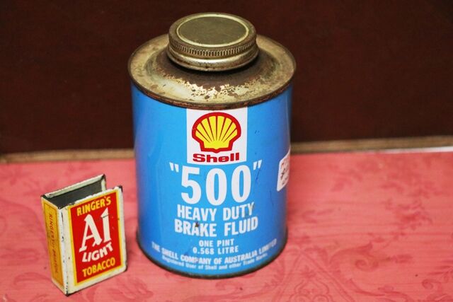 Vintage Shell 500 Heavy Duty Bake Fluid one pint Tin