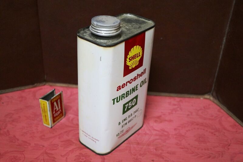 Vintage Shell Aeroshell Turbine Oil 750 One Quart Tin