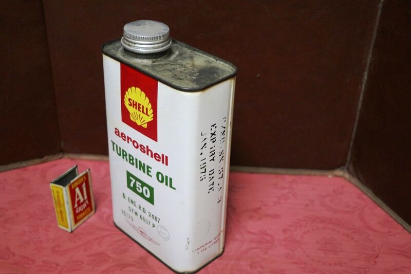 Vintage Shell Aeroshell Turbine Oil 750 One Quart Tin
