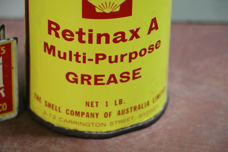 Vintage Shell Aust 1 lb Retinax A Grease 3 Tin