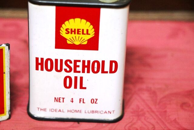 Vintage Shell Household Oil 4 oz Oiler