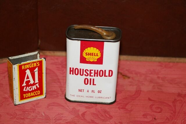 Vintage Shell Household Oil 4 oz Oiler