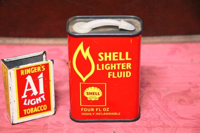 Vintage Shell Lighter Fluid Four oz Oiler