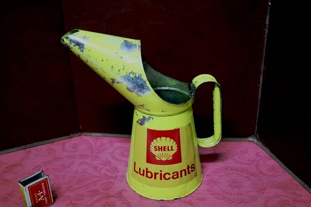 Vintage Shell Lubricants One Quart Oil PourerJug