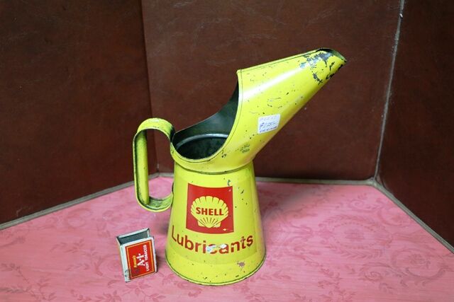 Vintage Shell Lubricants One Quart Oil PourerJug