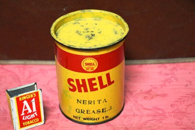Vintage Shell Nerita Grease3 Net 1lb Tin