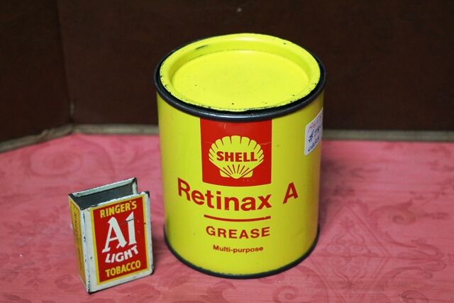 Vintage Shell Retinax and39A 1lb Grease Tin