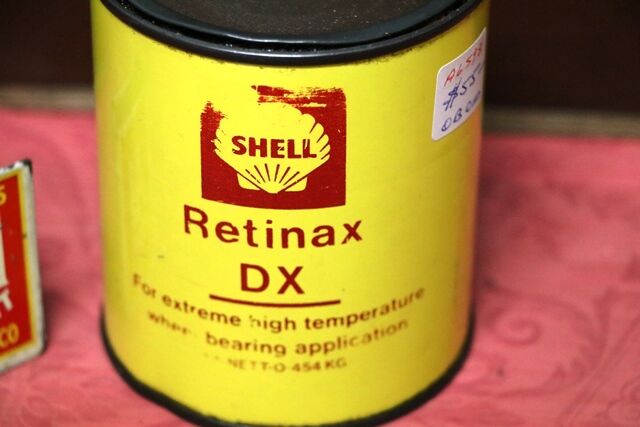 Vintage Shell Retinax and39DX 1lb Grease Tin