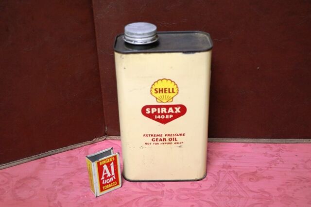 Vintage Shell Spirax 140 EP Gear Oil 1 Quart Tin