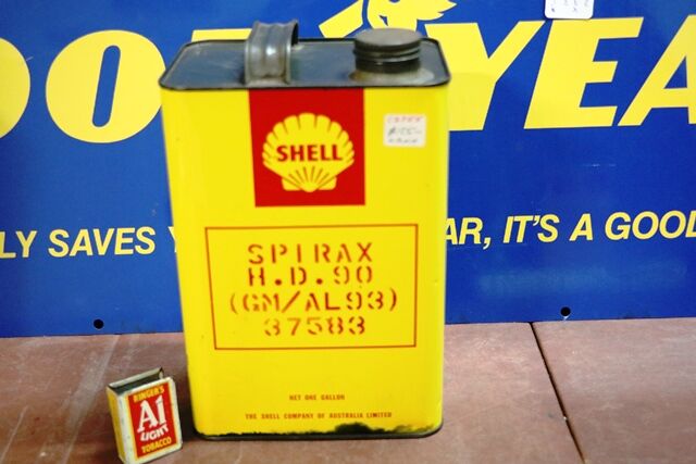 Vintage Shell Spirax HD90 One Gallon Motor Oil Tin