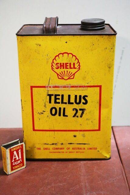 Vintage Shell Tellus Oil 27 One Gallon Tin
