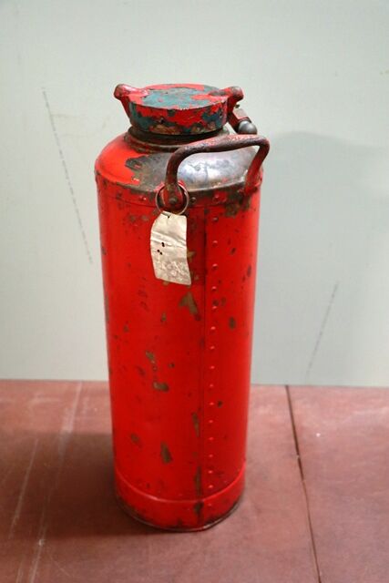 Vintage Simplex Copper and Brass Fire Extinguisher 