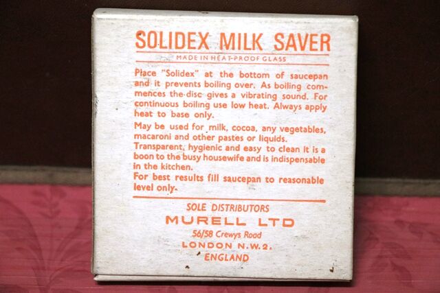Vintage Solidex Milk Saver in Original Box