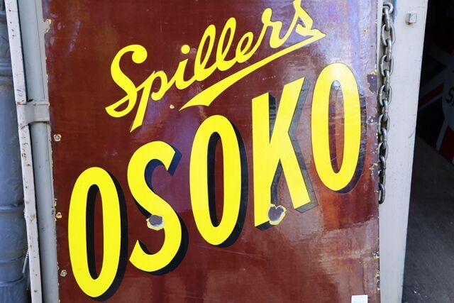 Vintage Spillers OSOKO Dog Food Enamel Advertising Sign 