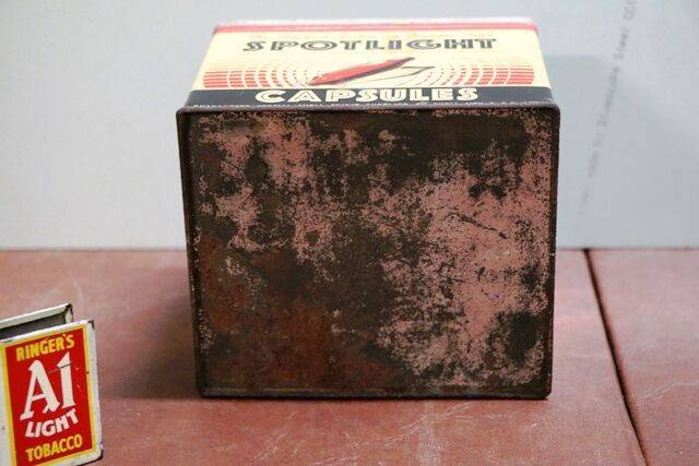 Vintage Spotlight Lighter Fuel Capsules Tin by ShellMex
