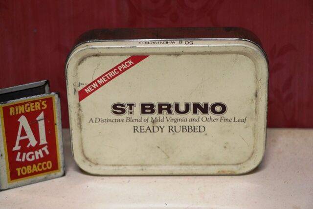 Vintage St Bruno Ready Rubbed Tobacco Tin