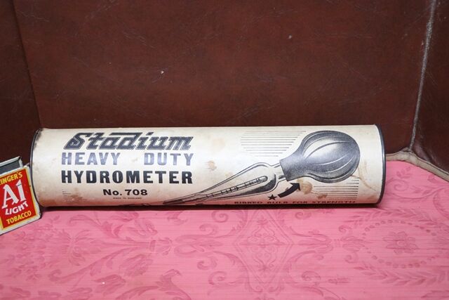 Vintage Stadium Heavy Duty Hydrometer in Original Cylinder