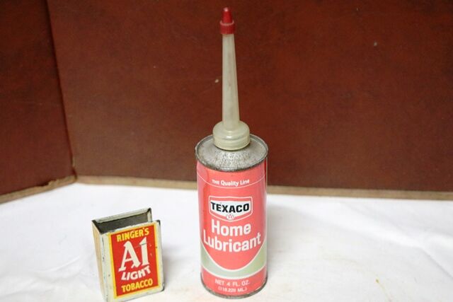 Vintage Texaco Home Lubricant 4 oz Tin