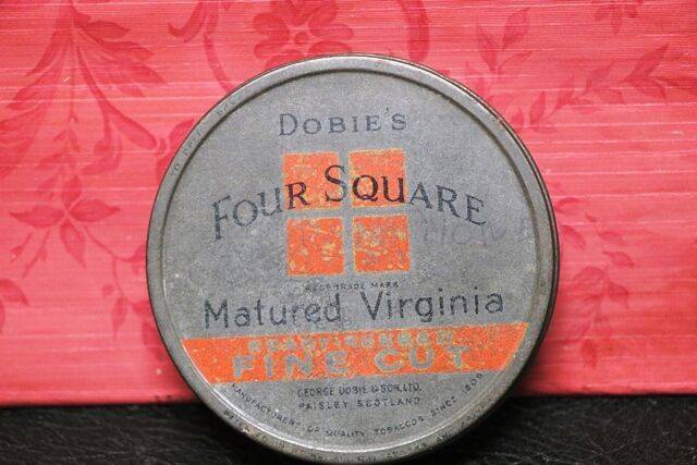 Vintage Tobacco Tin Four Square Fine Cut Tin