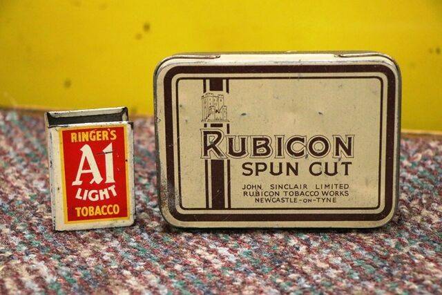 Vintage Tobacco Tin Rubicon Spun Cut Tin