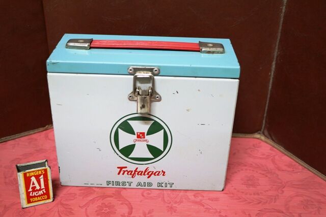 Vintage Trafalgar Metal First Aid Kit with Contents