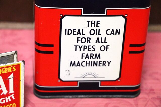 Vintage UNA  SUNCAN Farm Machinery Oil Can