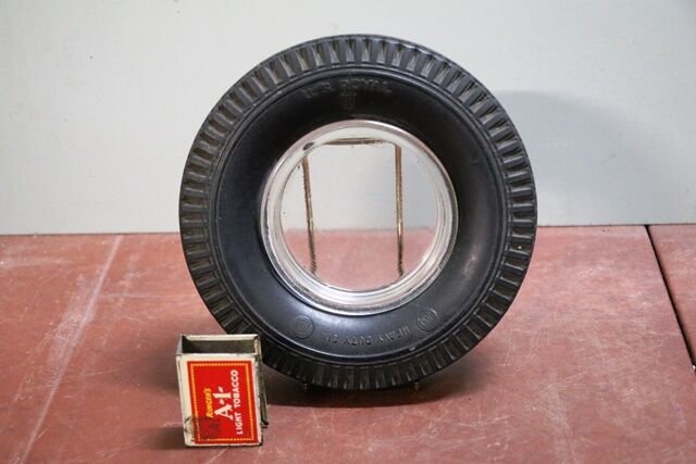 Vintage US Royal Rubber and Glass Promotional Ashtray