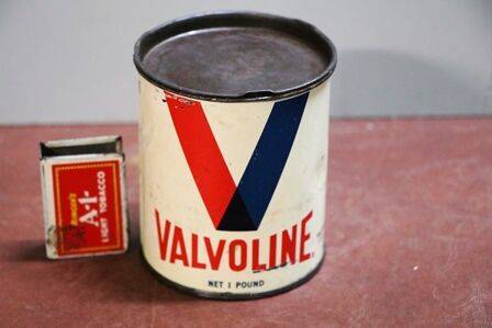 Vintage Valvoline 1lb Grease Tin