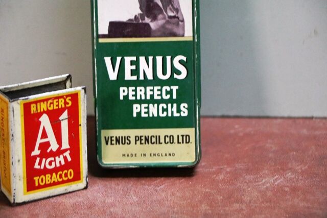 Vintage Venus Perfect Pencils Pictorial Tin Case 