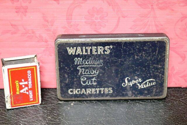 Vintage Walters Medium Navy Cut Cigarettes Tin 